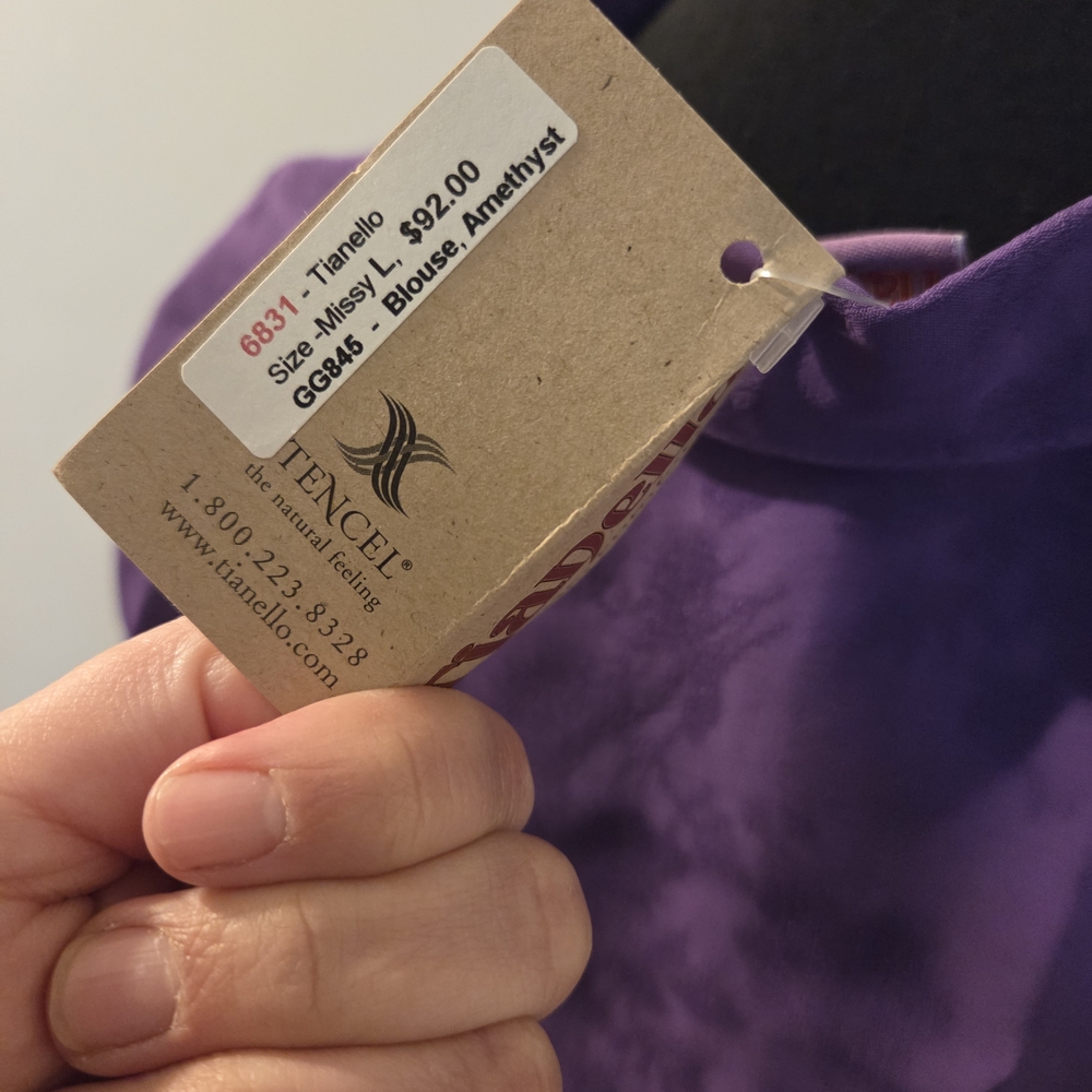 NWT Tianello Rich Purple Blouse - Picture 6 of 7